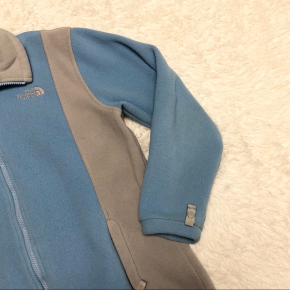 The North Face Baby Blue Fleece Jacket Girls Sz L - Picture 5 of 11